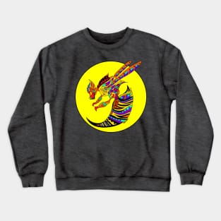 killer bee in warning yellow art Crewneck Sweatshirt